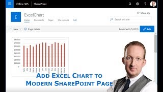 Add an Excel Chart to a Modern SharePoint Page [upl. by Elleraj]