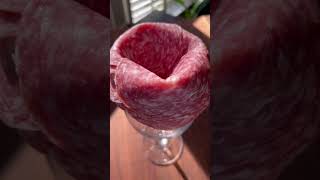 How to Make a Salami Rose for Charcuterie Board food easy howto [upl. by Einrae689]