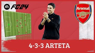 Arteta 433 Arsenal EA FC 24 Tácticas [upl. by Newhall912]