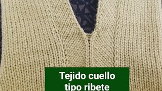 Tejido de cuello tipo ribete en máquina de tejer TRICOTOSA [upl. by Lu]