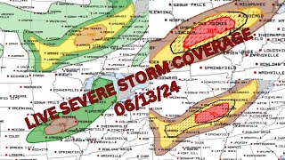 LIVE COVERAGE 061324 ENHANCED RISK 2 WINDBAGS HUGE HAIL amp TORNADO THREAT [upl. by Ennasus207]