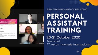 Personal Assistant Training With PT ASCON INDONESIA INTERNASIONAL  BBM TRAINING AND CONSULTING [upl. by Louella786]