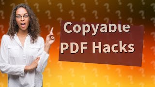 How do you make a PDF copy and paste able [upl. by Monique]