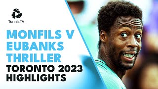 Gael Monfils THRILLER vs Christopher Eubanks 🍿  Toronto 2023 Highlights [upl. by Plate]