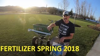 Lawn Fertilizer Application Throw ER Down [upl. by Eduam630]