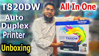 Brother DCPT820DW Multi Function All In One Inkjet Printer Unboxing amp Review  Print  Scan  Copy [upl. by Moses]