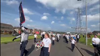 Abbey Star Flute Band Kilwinning at woodys and Franny memorial parade 31st August [upl. by Selestina]