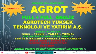 Agrotech Yüksek Teknoloji ve Yatırım AŞ AGROT full analiz borsaistanbul hissesenedianalizi [upl. by Lionello878]