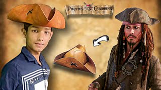 How to Make A Pirate Hat out of Foam  Free Pattern DIY Cosplay Tricorn Hat  Jack sparrow [upl. by Perlie]