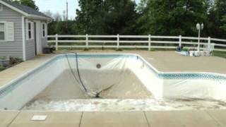 How We Repaired A Vinyl Liner Pool  True L Shaped Pool [upl. by Rourke]