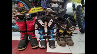 Review Jujur Acerbis Xrock boots lama VS SIDi X3 VS MRC MX local made in Indonesia [upl. by Kcirdneked]