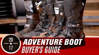 Best ADVDual Sport Motorcycle Boots  2017 [upl. by Saxe197]