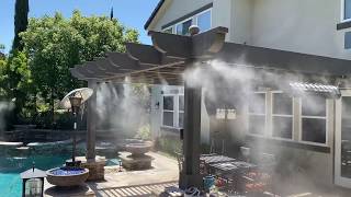 Misting and fogging system installed in beautiful backyard [upl. by Aluor153]