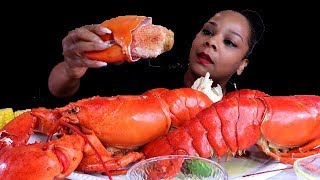 WHOLE JUMBO LOBSTER MUKBANG [upl. by Colline]