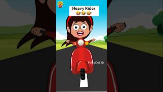 Dont miss the end🤣 funmoji2d rider bike newbike bikelover biker ladyrider comedy cartoon [upl. by Edyth]