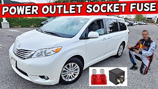 TOYOTA SIENNA POWER OUTLET SOCKET FUSE 2011 2012 2013 2014 2015 2016 2017 2018 2019 2020 [upl. by Eceeryt899]