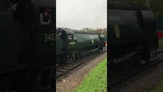 New video starring 34070 “Manston” at the Swanage Railway out now train britishrailways [upl. by Sadiras]