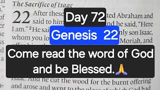 Daily Bible reading plan made easier Day 72 Genesis 22 ESV Have a blessed Monday🙏 [upl. by Saitam991]