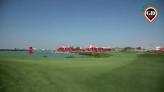 A walkdown the 18th hole at Yas Links Abu Dhabi during the Abu Dhabi HSBC Championship [upl. by Freya]