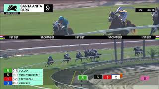 Bolden wins Race 9 on Friday June 17th 2022 at Santa Anita Park [upl. by Nolham]