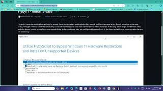 Windows 11 24H2 Bypass minimum requirements using Flyby11 tool from GitHub [upl. by Lenno]