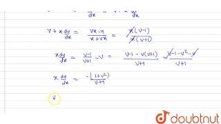 अवकल समीकरण x  ydy  xydx  0 को हल कीजिए [upl. by Feerahs]