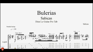 Sabicas  Bulerias  Guitar Tutorial  TAB [upl. by Carrington]