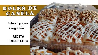 COMO HACER ROLES DE CANELA EN CASA ESPONJOSOS Y DELICIOSOS  IDEAL PARA NEGOCIO CINNAMON ROLLS [upl. by Redyr]