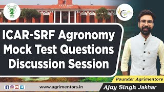 ICAR SRF Agronomy Important Questions  ICAR AIEEA 2024 Exam  Ajay Sir [upl. by Hidie]