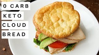 NO CARB Cloud Bread Recipe  How To Make Cloud Bread For Keto and Low Carb Diets [upl. by Anihs371]