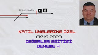 EKYS 2023 DEĞERLER EĞİTİMİ ÇÖZÜMLÜ DENEME 4 8 SORU [upl. by Alolomo436]