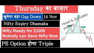 Nifty Expiry Jackpot Nifty Prediction and Bank Nifty Analysis for Thursday 14 November 2024 [upl. by Harberd46]