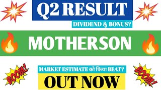 MOTHERSON Q2 RESULTS 2025  MOTHERSON Q2 RESULTS TODAY  MOTHERSON LATEST NEWS TODAY [upl. by Machute138]