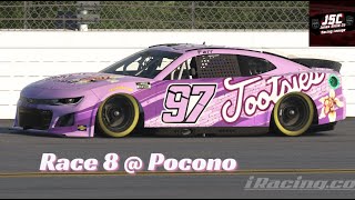 Race 8  Pocono iRacing League  Jones Shines Co League [upl. by Snyder]