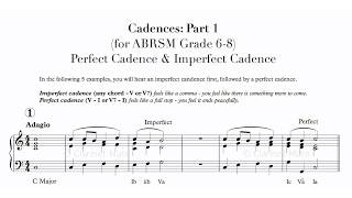 Perfect VS Imperfect Cadence 5 examples 5 exercises ABRSM Aural Grade 6 7 amp 8 [upl. by Boycie]