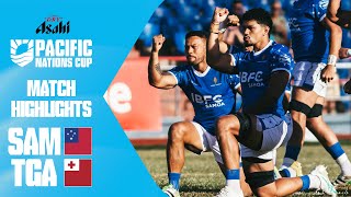 Samoa and Tonga cut loose  Asahi Super Dry Pacific Nations Cup  Match Highlights [upl. by Enohpets]