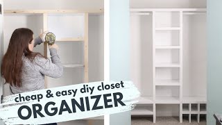 Build a DIY Closet Organizer for Cheap less than 75 [upl. by Correna971]