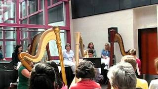 Charles Widors Toccata Arranged by Steven Seigart for 4 harps Eastman Harp Ensemble [upl. by Erica]