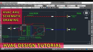 HVAC DESIGN  AUTOCAD TUTORIAL AHU SCHEMATIC DRAWING [upl. by Yadnus124]