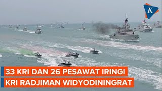 Unjuk Kekuatan Parade Kapal Perang Meriahkan HUT Ke79 TNI AL [upl. by Rednaeel]