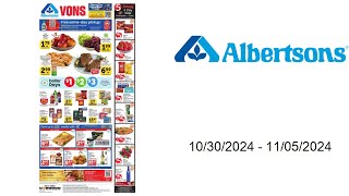 Albertsons Weekly Ad US  10302024  11052024 [upl. by Lauhsoj853]