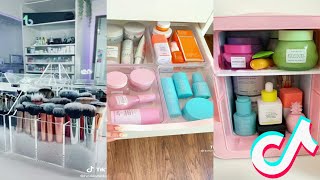 Organizing Makeup and Skincare ASMR🌷  Best Aesthetic Tiktok [upl. by Acinonrev]