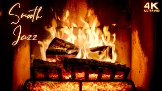 Relaxing Smooth Jazz Music Fireplace  Night Jazz Ambience [upl. by Voletta859]