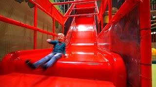 Fun Slides at Busfabriken indoor playground [upl. by Mcconnell742]