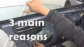 DIY How to repair car glass window that goes off track [upl. by Aisirtap472]