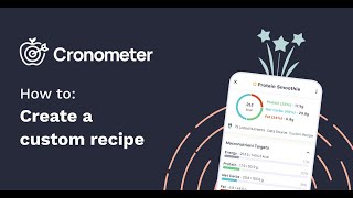 How To Create A Recipe In Cronometer [upl. by Enailil]