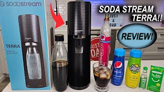 Soda Stream Terra Sparkling Water Carbonated Maker Review How to Make a Pepsi [upl. by Thomey]