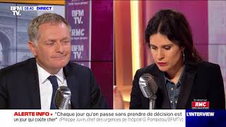 Philippe Juvin face à Apolline de Malherbe en direct [upl. by Essirehs499]