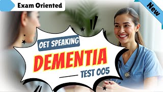 OET Speaking  Role Play POST SURGERY CARE FOR A DEMENTIA oetspeaking  OET Answers [upl. by Tamas]