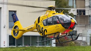 ADAC Luftrettung  Start Christoph 18  Airbus H135  DHXCC  Main Klinikum Ochsenfurt [upl. by Warchaw]